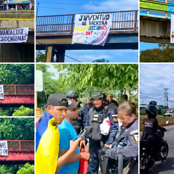 Protestas juveniles en 15 estados de Venezuela exigen fijar la fecha de las elecciones presidenciales.