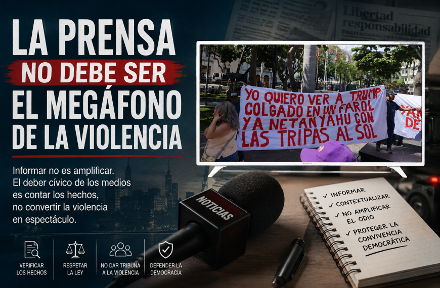 La prensa no debe ser el megáfono de la violencia
