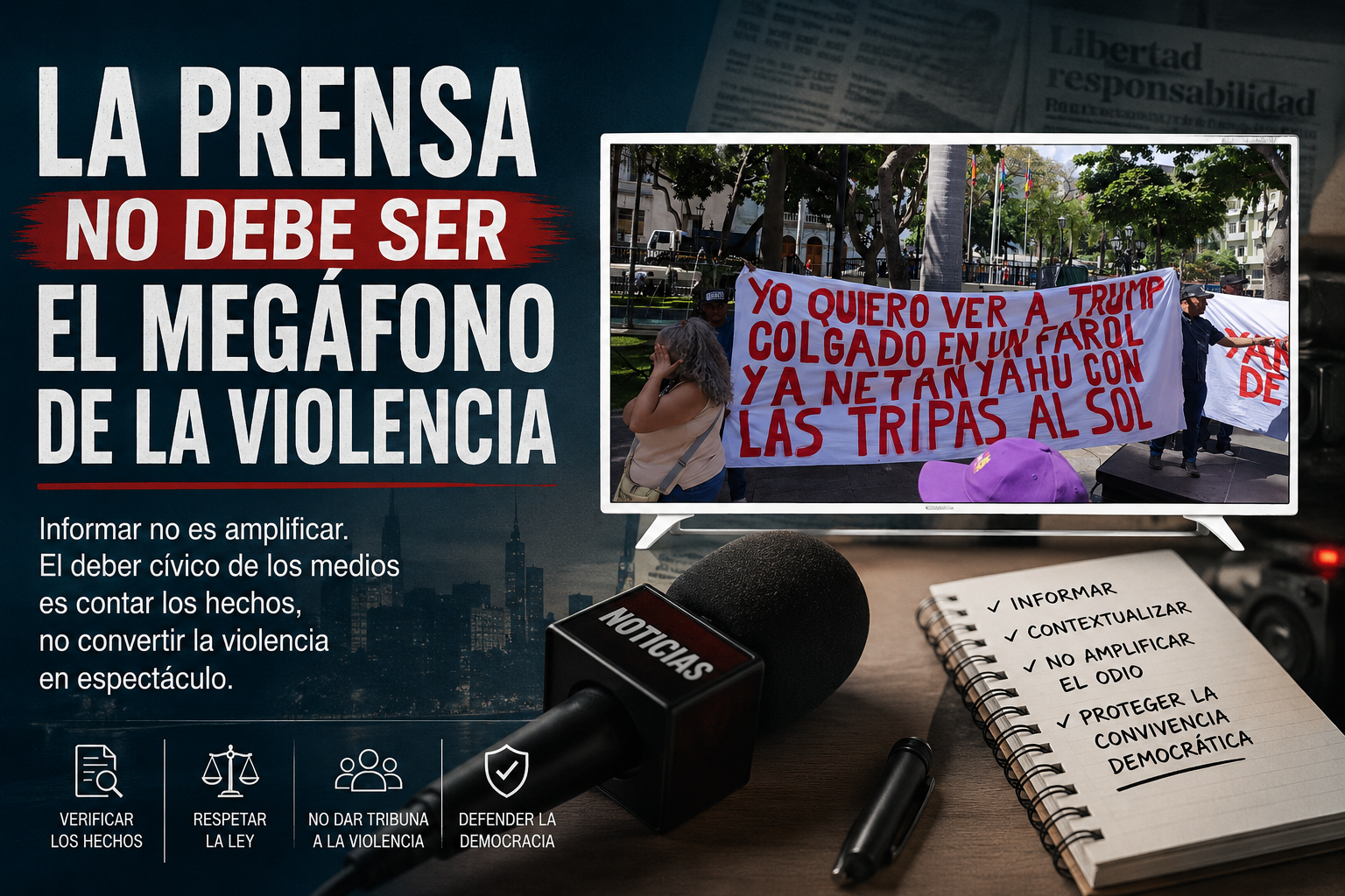 La prensa no debe ser el megáfono de la violencia