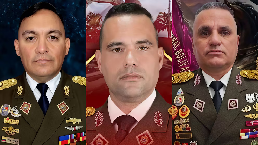 Para los estados centrales los generales Edward Sarmiento Paz, Mervin Rincón Simóns y Alfonso Rivera Rojas