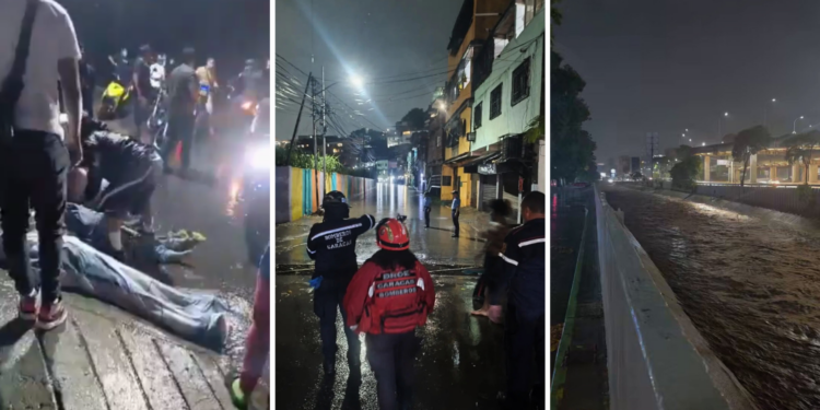 Fuertes lluvias desbordan el río Guaire y dejan tres fallecidos en sectores en Caracas