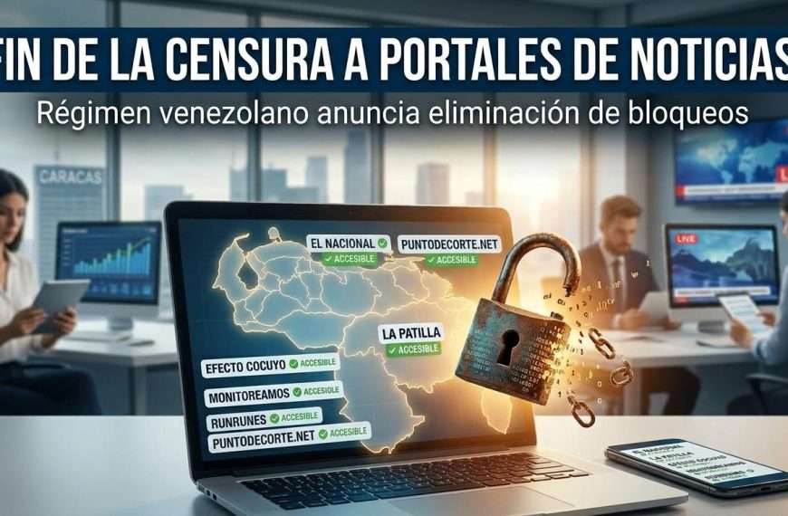 Régimen venezolano anuncia levantará los bloqueos a sitios web de medios de comunicación