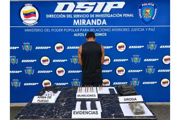 Capturan a alias «Chino Wuey» con drogas y armamento de alto calibre en Petare