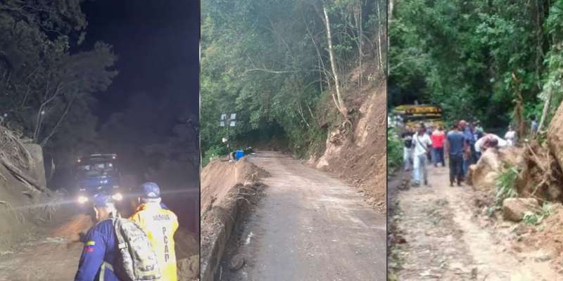 Habilitan paso restringido en la carretera de Choroní tras derrumbes provocados por intensas lluvias