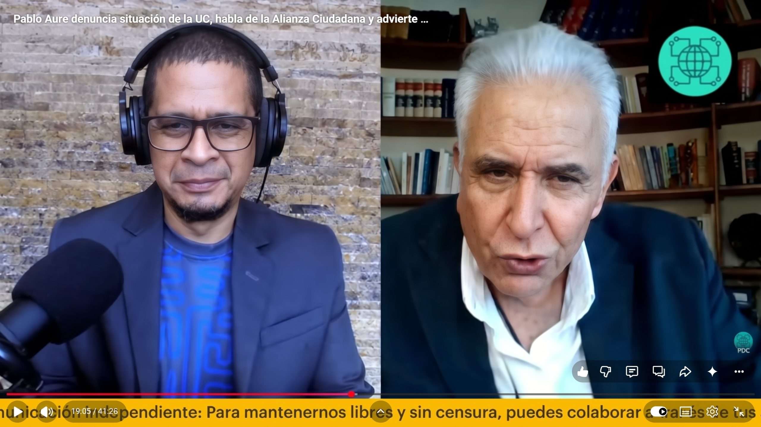 Pablo Aure con Nicmer Evans