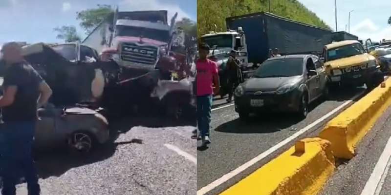 Accidente de tránsito en la ARC deja más de un decena de vehículos involucrados. (+Video)