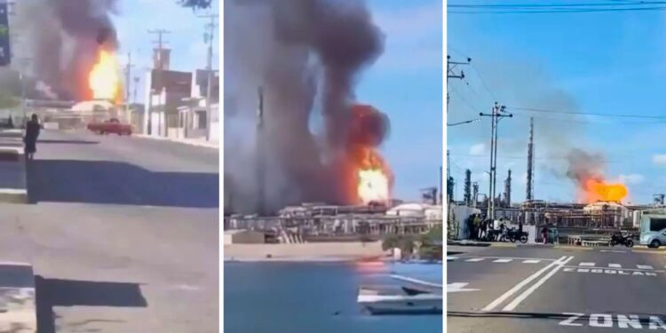 Paralizan la refinería Cardón tras un incendio en sus instalaciones de Paraguaná